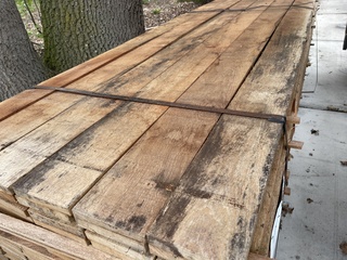 Ca. 144x Angelim Pedra Beschoeiingsplanken, 20x150mm, 4/300cm, 105/305